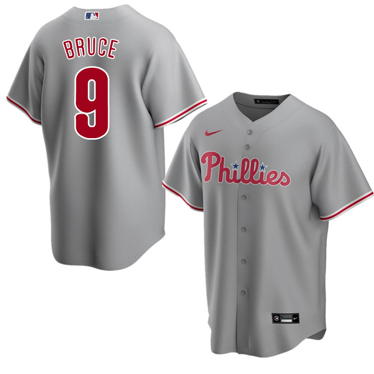 Nike Men #9 Jay Bruce Philadelphia Phillies Baseball Jerseys Sale-Gray